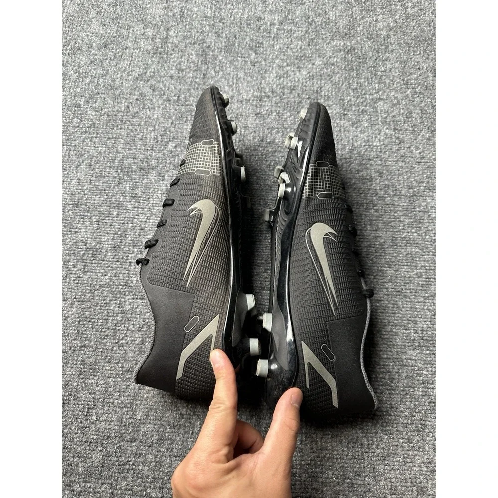 Mens Soccer Nike Mercurial Vapor 14 Elite FG Black Silver CU5692-004, Size US 13